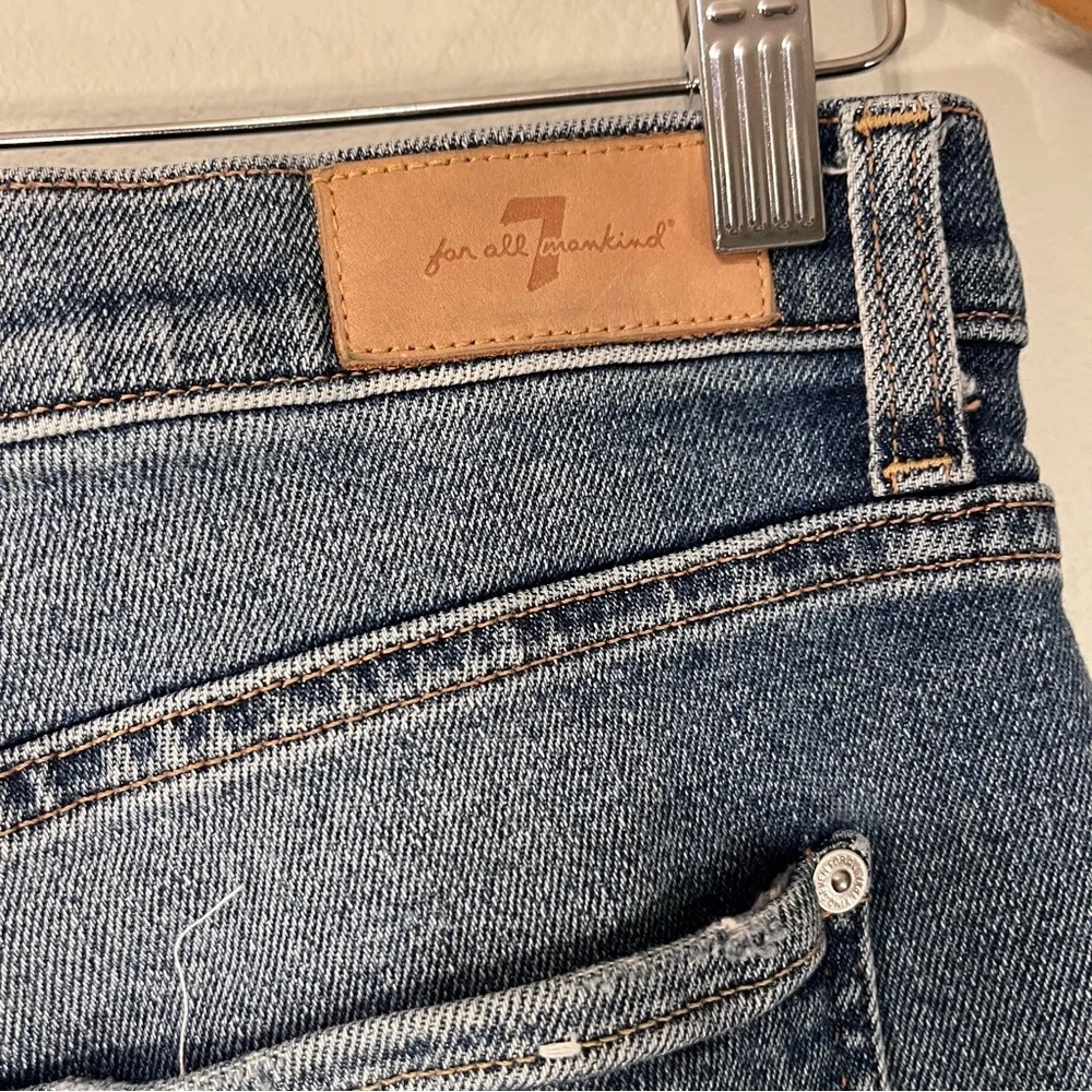 7 FAM For All Mankind Button Fly Classic Blue Women's Jeans Size 32 - Picture 9 of 13